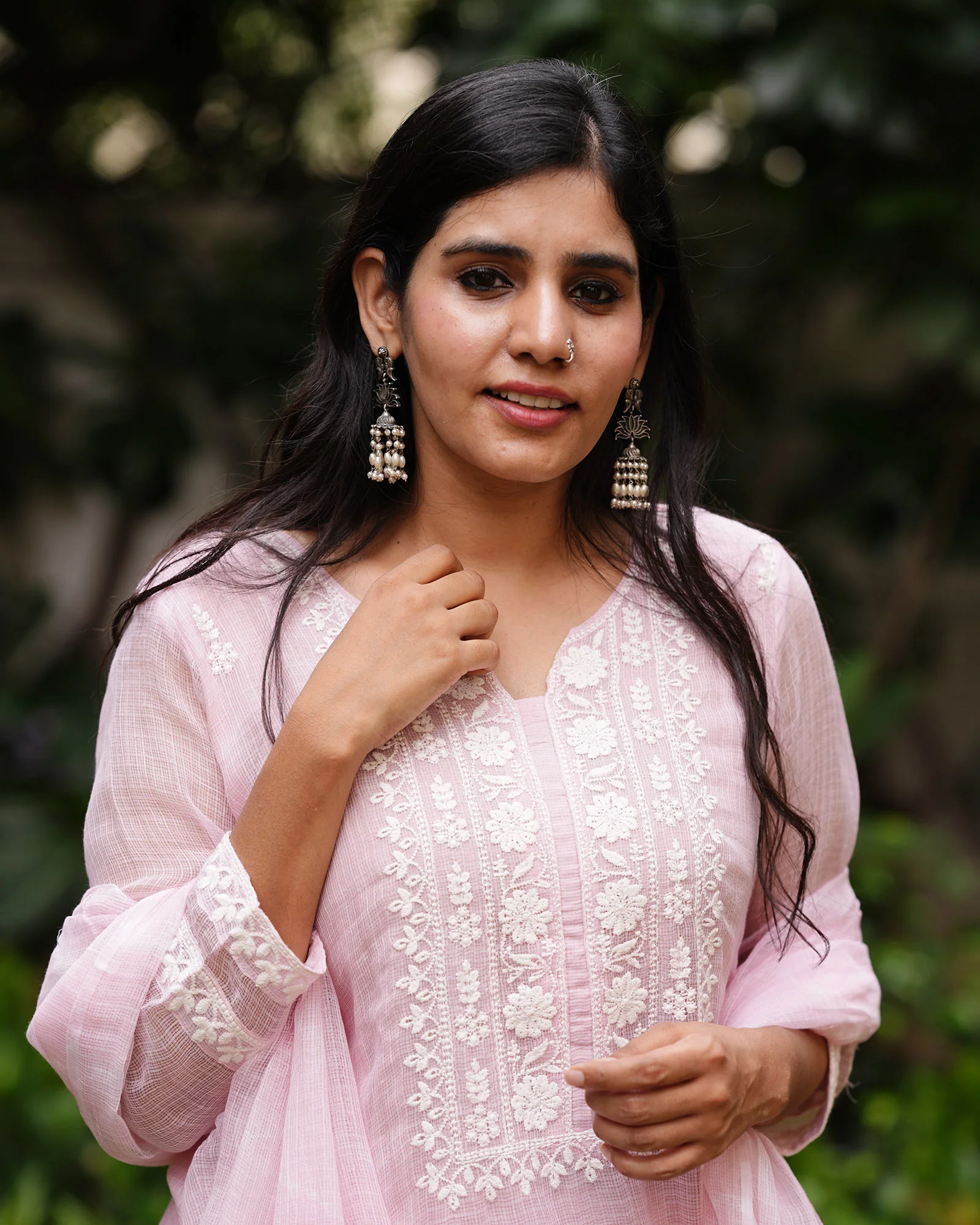 SOFT PINK KOTA DORIA SUIT SET - Image 4